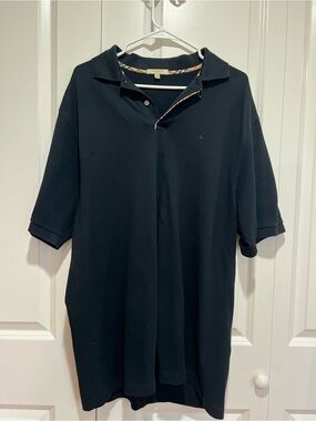 Men's Burberry Black Polo Shirt - Classic Short Sleeve